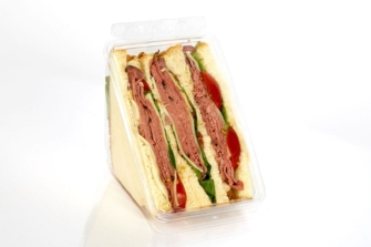T23387 Sandwich Container 3-Wedge