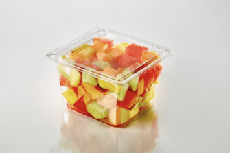 T25554 51 oz. 6 Square Bowl Fruit 2