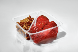 T28026 Insert 2-Compartment for Small Square Bowls
